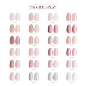 Gulauro Gel Polish Jelly <span class=keywords><strong>Nude</strong></span> Pink Skin Color Bulk <span class=keywords><strong>Nude</strong></span> 24 colori Nail Base Gel smalto per unghie Base in gomma Coat - Product Image 2