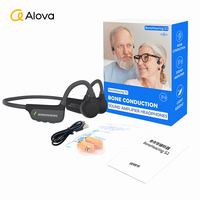 ALOVA Auriculares Bluetooth Mini de Alta Calidad OEM, Manos Libres, Audífonos de Conducción Ósea para Personas Mayores con Micrófono