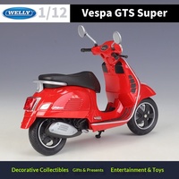 WELLY 1:12 2020 Vespa GTS Super Modèle de moto en métal moulé sous pression sans batterie pour les collectionneurs de plus de 14 ans Cadeau Vente en gros