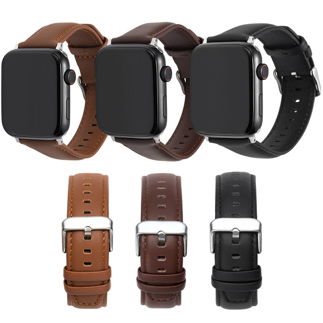 Luxury Genuine Leather Wrist Watch Band for Apple Watch Ultra 2, for Apple Watch Series 10 Strap 42mm 46mm
