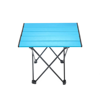 Table de pique-nique pliable moderne en alliage d'aluminium durable pour usage extérieur, table de camping légère avec design imperméable