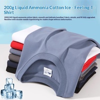 Camiseta 95% algodón 5% spandex, grado 7A, antibacteriana, con logo personalizado impreso, camiseta lisa para hombre.