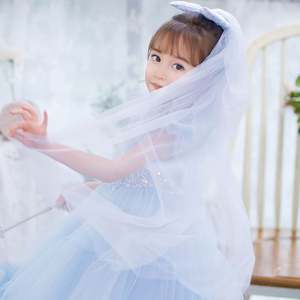 Alta calidad cuello redondo lentejuelas bordado Elsa princesa vestido con Tv película disfraz Cosplay niñas vestidos - Product Image 4