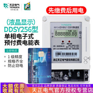 เท็นเก้น ดีดีเอสวาย 256 มิเตอร์ไฟฟ้าแบบเติมเงินอิเล็กทรอนิกส์เฟสเดียว 220V 10 40A จอแสดงผล LCD สำหรับการจัดการบ้านและทรัพย์สิน - Product Image 4