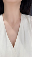 Collar de Cadena con Colgante de Plata 925 con Moissanita y Circonita para Uso Diario, Accesorio de Moda, Precio de Fábrica al por Mayor