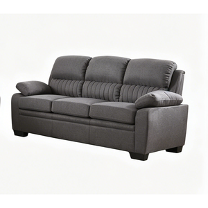 Modern Gray Fabric <b>Sofa</b> <b>Set</b> 3+2+1 Seat Contemporary Living Room Furniture with Cushion Back - Product Image 2