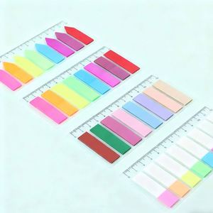 Multicolor Index Tabs Memo Pad <b>Sticky</b> <b>Notes</b> Ruler Fluorescent Adhesive Page Markers Office School Stationery Document - Product Image 6