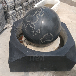 <span class=keywords><strong>Fontaine</strong></span> d'eau en pierre de marbre sphérique rotative d'extérieur, forme de <span class=keywords><strong>boule</strong></span> roulante flottante en granit, à vendre - Product Image 2
