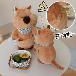 HY198 doux quokka en peluche câlin quokka en peluche avec foulards à carreaux adorable jouet en peluche quokka cadeau pour enfants - Product Image 3
