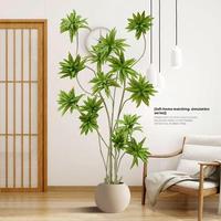 Pohon Bambu Dracaena Reflexa Lily Buatan Gaya Baru dengan Pot untuk Dekorasi Rumah