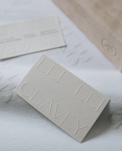 Bán buôn phổ biến biểu tượng tùy chỉnh sang trọng Cotton kết cấu giấy đầy đủ màu sắc thiệp chúc mừng Thẻ quà tặng lá vàng kinh doanh Cảm ơn bạn thẻ - Product Image 6