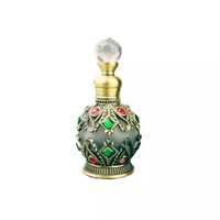 Flacon compte-gouttes d'huile essentielle de marque de luxe de 15ml, or arabe, avec bâton en verre