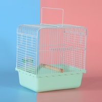 Cage à oiseaux portable en fer pour perroquets, perruches, agapornis et agapornis perlés - Cage de voyage