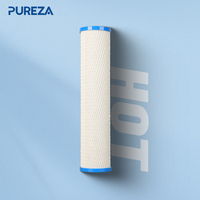Cartucho de Filtro de Agua de Carbón Activado CTO PUREZA de 20 Pulgadas y 4.5 Pulgadas de Diámetro, Alta Capacidad para Sistemas de Purificación de Agua para Toda la Casa