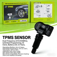 Capteur TPMS programmable universel double fréquence 315 MHz 433 MHz intégré au système de surveillance de la pression des pneus pour véhicules