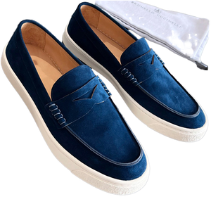 2025 Men's Cow Suede Loafers New Style <b>Leather</b> <b>Sneakers</b> Wear-Resistant Casual Shoes and Chelsea Boots for Summer and Autumn - Product Image 4