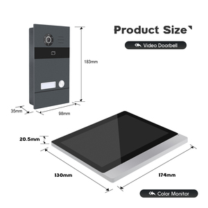 Hệ thống an ninh tuya Chất lượng cao Nhà Thông Minh <span class=keywords><strong>Video</strong></span> <span class=keywords><strong>intercom</strong></span> góc rộng 9 inch Camera Door chuông hỗ trợ <span class=keywords><strong>6</strong></span> màn hình - Product Image 4