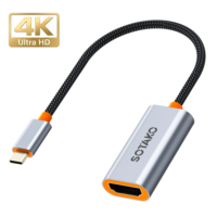 Adaptador Convertidor SOTAKO USB-C a 4K para Laptop, iPhone 15/16 Pro/Max, MacBook Pro/Air, iPad, Thunderbolt 3/4