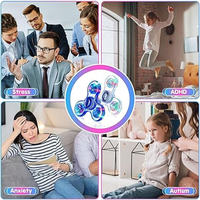 Hete Aanbieding Party LED Fidget Spinners Lichtgevende Sensorische Fidgets Party Speelgoed voor Kinderen Glow in the Dark Speelgoed voor Party Klaslokaal Prijzen
