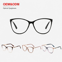 Monturas de Gafas Ópticas Ligeras de TR90 con Diseño Ojo de Gato para Mujer al por Mayor, Monturas de Gafas Graduadas de Moda, Fabricante ZgGKvs