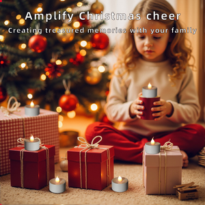 Thực tế <span class=keywords><strong>Flameless</strong></span> tealight nến trắng nhựa Pin hoạt động bền kéo dài 2X nhấp nháy sáng LED giáng sinh Halloween - Product Image 4