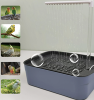 Bassin de bain électrique écologique Parrot Special Medium Tiger Skin Peony Wind Shower à circulation automatique pour oiseaux