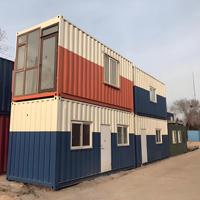 Maison conteneur préfabriquée mobile de 20 pieds, conteneur plat, bureau portable, maison de luxe, hôtel modulaire préfabriqué en conteneur