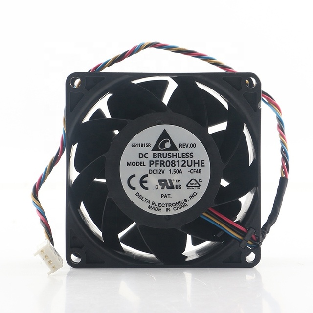 Delta 5V 24V 48V DC 12V 1.50A AC EC 8038 80X80X38MM 8CM High air Volume Chassis Server 4-wire PWM Laptop PFR0812UHE Cooling Fan