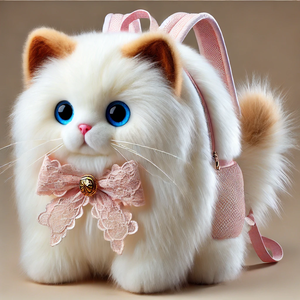 Giocattoli di peluche di peluche per gatti realistici personalizzati di peluche di peluche per gatti bianchi - Product Image 4