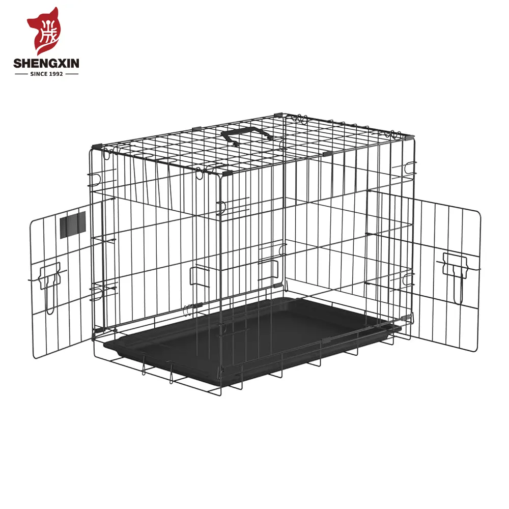 Wholesale Metal Iron Wire Pet Dog Crate Folding Pet Dog Cage dog kennels cages