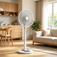 Ventilateur sur pied électrique pour la maison, hauteur réglable, commande à distance, 4 modes de ventilation, contrôle de la vitesse 1-8, ventilateur d'air vertical