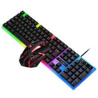 Clavier et souris de jeu T-WOLF TF200, clavier et souris filaires USB flottants pour une utilisation transfrontalière