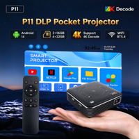Mini-projecteur DLP portable Android 14 WiFi BT5.4 avec décodage 4K et pavé tactile intelligent pour films en extérieur P11