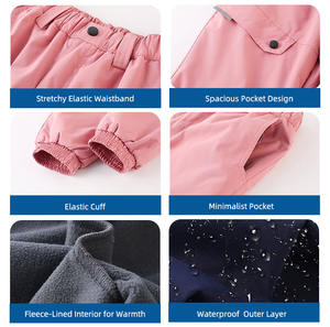 Winded winded מעובה פליז מעובה מכנסיים חיצונית לילדים סתיו/חורף חם טקטית - Product Image 4