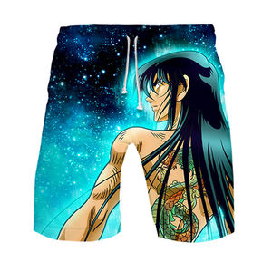 กางเกงขาสั้นฮิปฮอปสไตล์ฮาราจูกุลายเซนต์เซย่า พิมพ์ลาย 3 มิติ สำหรับผู้ชาย ทรงหลวม สไตล์ลำลอง มีเชือกผูก แห้งเร็ว - Product Image 2