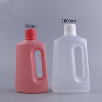 750ml 1L grande capacité blanchisserie liquide bouteille en plastique emballage vide HDPE nettoyant désinfectant adoucissant/bouteille d'eau de Javel