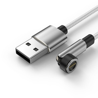 Kabel Pengisian Daya Tiga-dalam-Satu Terbaru Populer 540 Rotating 3A Fast Charging 1m 2m Nylon Magnetik USB-A Type-C