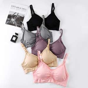 Precio <span class=keywords><strong>de</strong></span> fábrica Sólido Sin costuras Extraíble Acolchado Frontal Lactancia Botton Maternidad Enfermería Sujetador Mamá Sujetador <span class=keywords><strong>de</strong></span> alimentación - Product Image 1