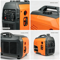 Dual-Fuel Benzin-Inverter-Generator 4-Takt Leichtgewichtig Kompakt Tragbare Stromversorgung für Camping und Wochenendausflüge