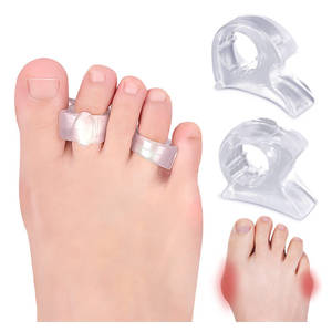 Séparateur d'orteils en silicone <span class=keywords><strong>pour</strong></span> la correction du <span class=keywords><strong>hallux</strong></span> <span class=keywords><strong>valgus</strong></span>, anti-frottement, unisexe, utilisable toute l'année, <span class=keywords><strong>pour</strong></span> <span class=keywords><strong>chaussures</strong></span> grandes pointures - Product Image 1