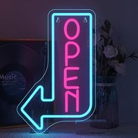 Dropshipping Free Design Toiroom Arrow Neon Sign Logo personnalisé LED Neon Light pour bar Open Shop LED Neon Light Sign Custom logo
