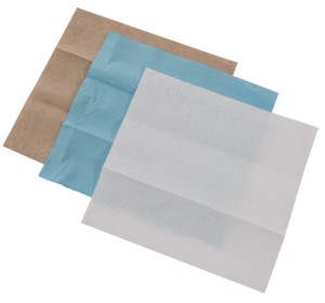 Serviettes en papier recyclé, blanches/bleues/marron, haute absorption d'eau - Product Image 2