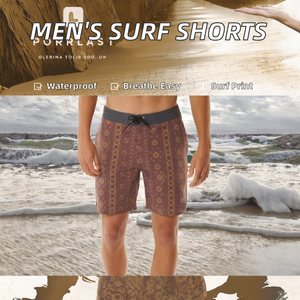 Men's Casual Summer <b>Surf</b> Board Shorts Spandex/Polyester Canvas Fabric Drawstring Closure Breathable Waterproof Quick Dry - Product Image 3