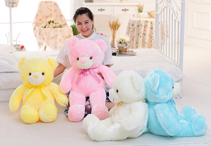 All'ingrosso della fabbrica luminoso luminoso fino a LED orsacchiotto 30cm 50cm peluche imbottito regalo di <span class=keywords><strong>natale</strong></span> orso di san valentino - Product Image 5