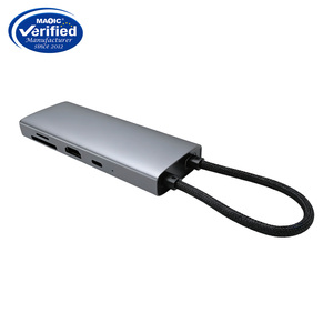 Adaptador Multipuerto <span class=keywords><strong>USB</strong></span>-<span class=keywords><strong>C</strong></span> Multifunción 8 en 1 de Aleación de Aluminio 4K para 4 Puertos <span class=keywords><strong>USB</strong></span> 3.0 TF/SD, Estación de Acoplamiento de 8 Puertos para Laptop, en Stock - Product Image 4