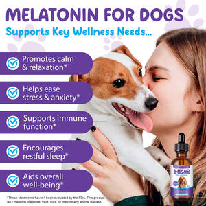 Worafy Dog Calming Sleep Aid Suplementos líquidos <span class=keywords><strong>Gotas</strong></span> de melatonina natural para perros Reducir la <span class=keywords><strong>ansiedad</strong></span> y el estrés - Product Image 4
