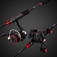 Angelrute und Rolle Combo 2 Abschnitt Kohle faser Spinning Casting Angelrute ML Pesca Lure Angelrute