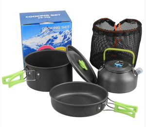 <span class=keywords><strong>Set</strong></span> di Pentole da Campeggio in Alluminio da 1,6L, Portatile e Pieghevole con Padella Profonda, Compatibile con Gas e Induzione - Product Image 6