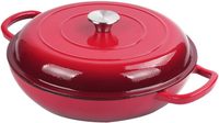 Casserole en fonte émaillée avec double poignée pour cuisine, vente en gros d'usine