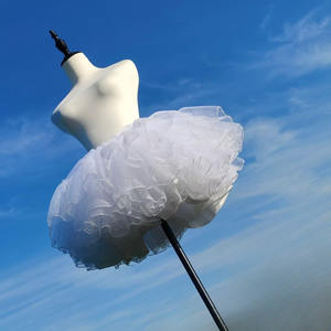 Falda de Tul Ultra Voluminosa Estilo Lolita, Crinolina con Efecto Cola de Pato, Falda con Aros Extremos, Sin Varillas, con Volantes, 100% Poliéster - Product Image 1